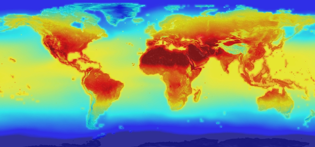NASA data showing global climate change projections due to rising levels of greenhouse gases in the Earth’s atmosphere. (NASA.gov)