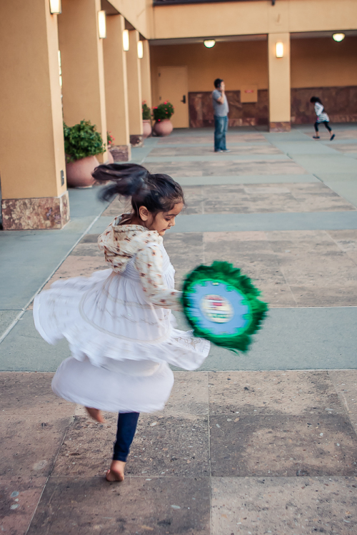 Dancing on the plaza.